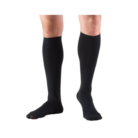 Truform Mens Dress Socks 8 15 Mmhg Knee High Black
