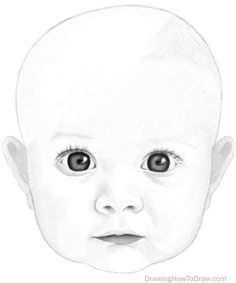 How To Draw A Babys Face In Basic Proportions Drawing A Cute Baby