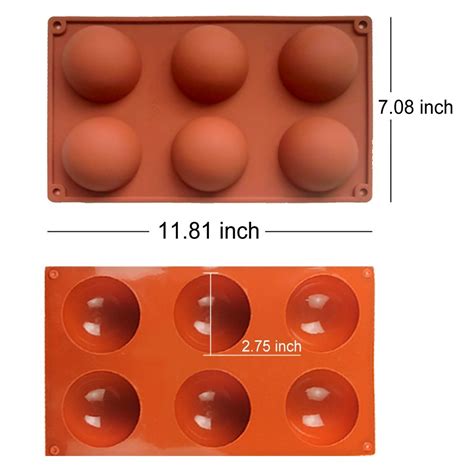 Silicone Baking Mould Hemispheredidadi 6 Cavity Half Circle Diy Cake