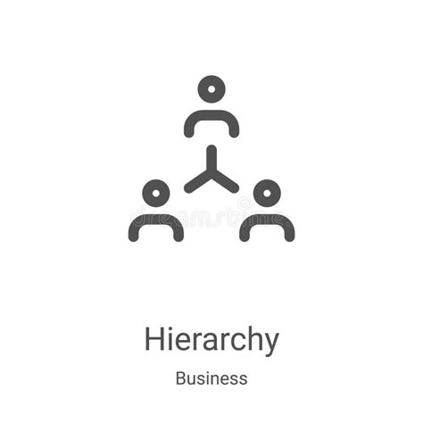 Linear Hierarchy Structure Icon From Business Outline Collection Thin