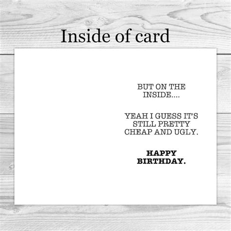 Printable Happy Birthday Card Funny Instant Download Happy Etsy