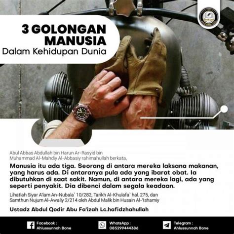 Kejar dia dan engkau tak akan pernah bisa menangkapnya; TIGA GOLONGAN MANUSIA DALAM KEHIDUPAN DUNIA