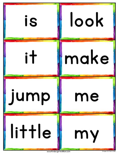 Printable Dolch Words Flashcards Web Print A Set Of Dolch Sight Word