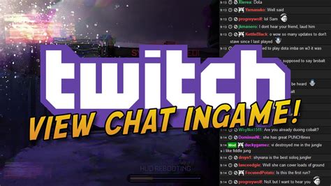 how to view twitch chat ingame tutorial youtube