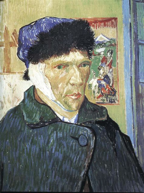 Self Portrait With Bandaged Ear Painting Vincent Van Gogh Oil Paintings