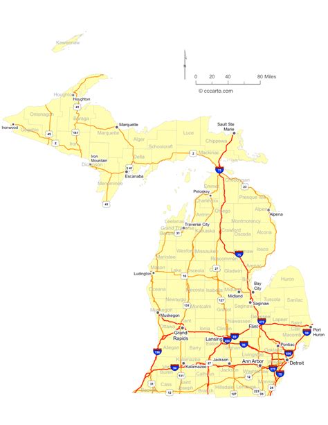 Map Of Michigan Highways Zoning Map