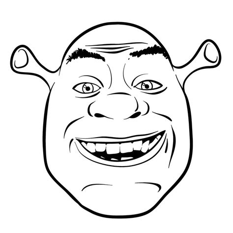 How To Draw The Face Of Shrek Sketchok Easy Drawing Guides