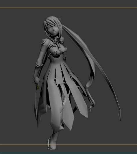 Anime Girl Rigged And Animated 3d Model 3ds Max Files Free Download