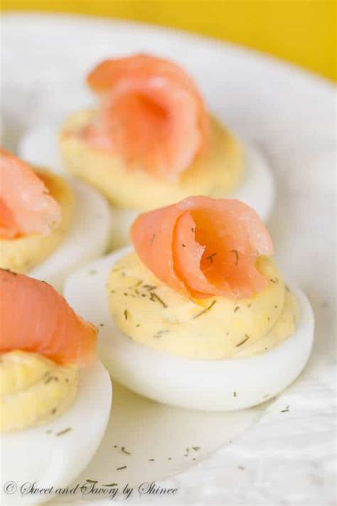 Smoked Salmon Deviled Eggs ~sweet And Savory By Shinee