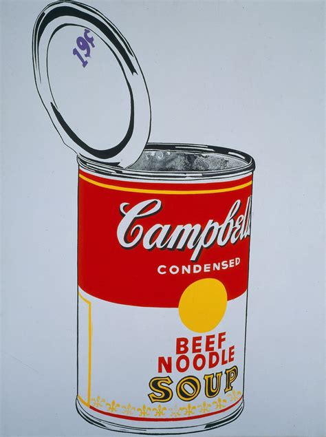 Andy Warhol Big Campbells Soup Can 19¢beef Noodle 1962 Acrylic