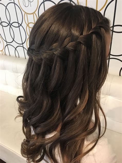 Waterfall Braid With Loose Curls Waterfall Braid Hairstyle Waterfall