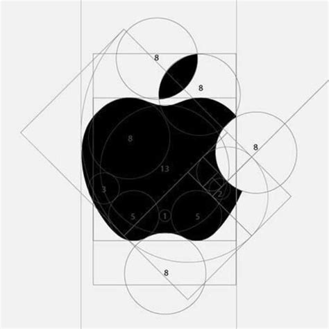 Golden Ratio Apple Logo ロゴデザイン 黄金比 デザイン ブランディングデザイン