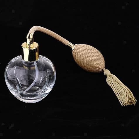 Vintage Crystal Refillable Perfume Bottle Long Spray Atomizer Ts