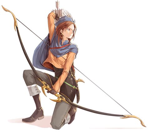 Ryuga Balius Arycelle Dania Tactics Ogre Bad Id Bad Pixiv Id 1girl Arm Up Arrow