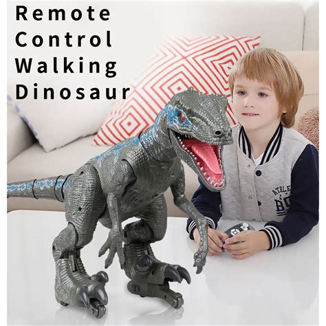 8001ds 24ghz Rc Dinosaur Toys Anime Figure Raptor Remote Control Pnso