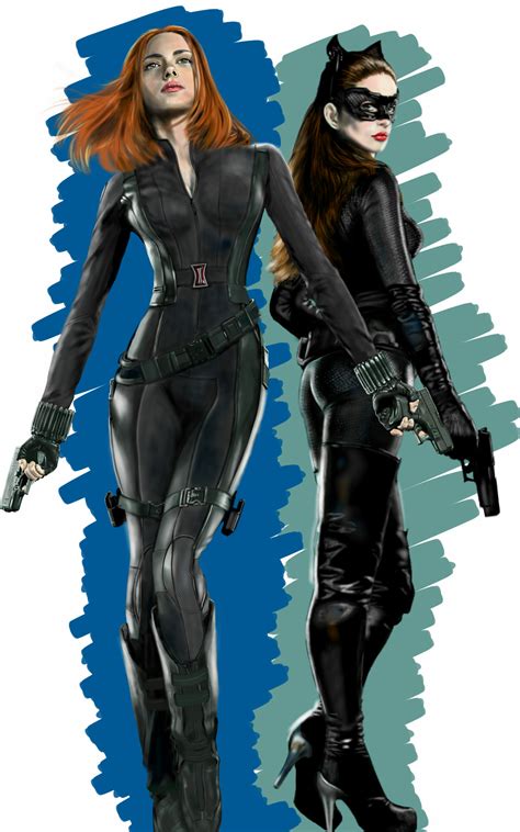 Black Widow With Catwoman By Billycsk On Deviantart