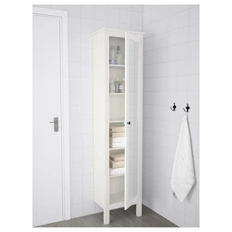 Hemnes High Cabinet With Mirror Door White 49x31x200 Cm Ikea