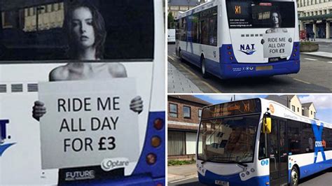 Ride Me All Day For £3 Bus Advert To Be Removed Following Outrage