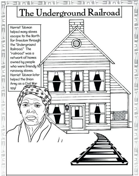 Harriet Tubman Underground Railroad Coloring Page Harriet Tubman