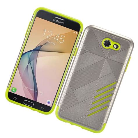 Hybrid Premium Cover Case Green Grey For Samsung Galaxy J7 Perxprime