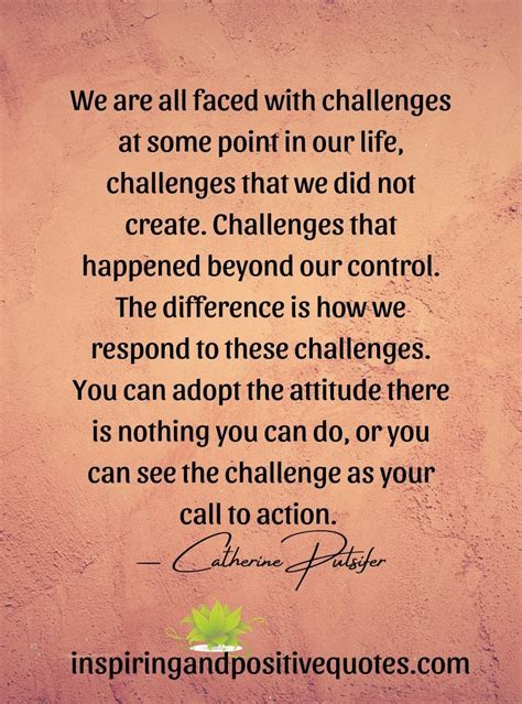We Are All Faced With Challenges At Some Point In Our Life Challenges That We Did Not Create