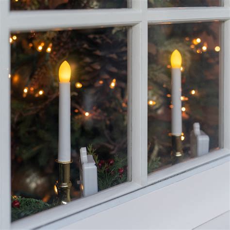 Solar Led Flameless Window Candles With Suction Cup Etsy
