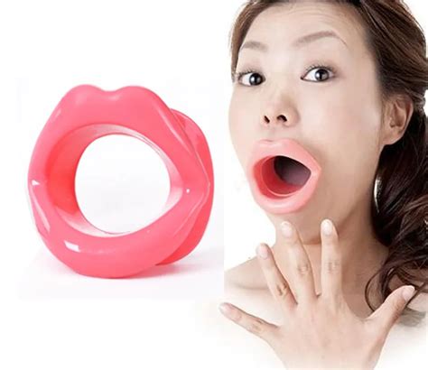 Adult Oral Mouth Toy Forced Mouth Opening Device Silicone Rubber Face Slimmer Smiling Face