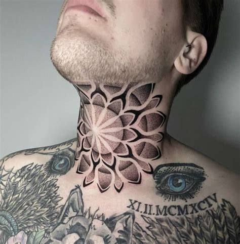 Neck Mandala Tattoo By Domjoeltattoo