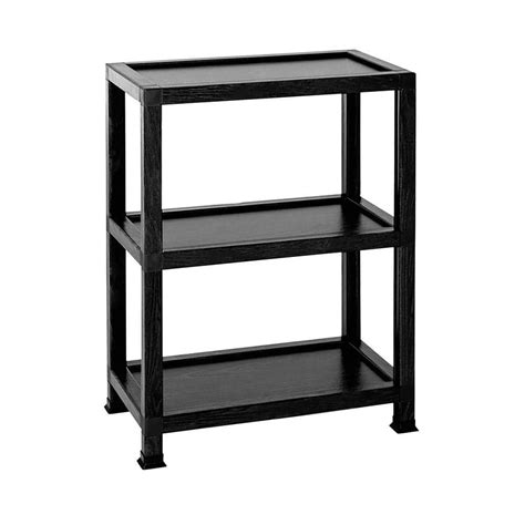Way Basics Duplex 2 Shelf Bookcase Storage Shelf In Black Wood Grain Wb