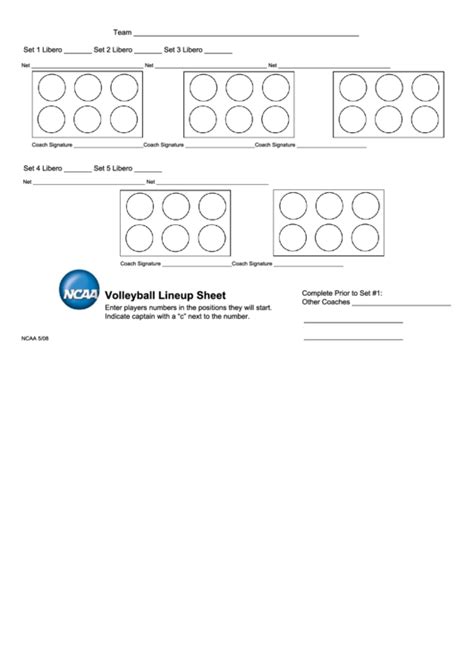 Superb Volleyball Lineup Sheet Printable Bill Website