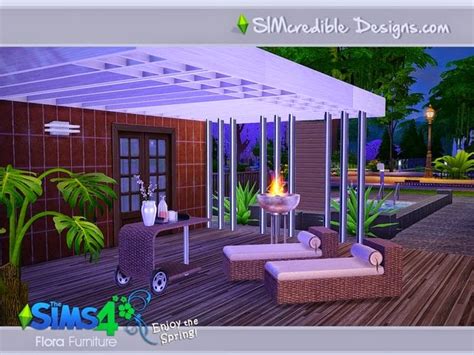 My Sims 4 Blog Simcredibles Flora Outdoor Set