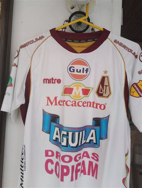 Deportes Tolima Away Football Shirt 2013 Sponsored By Cerveza Aguila