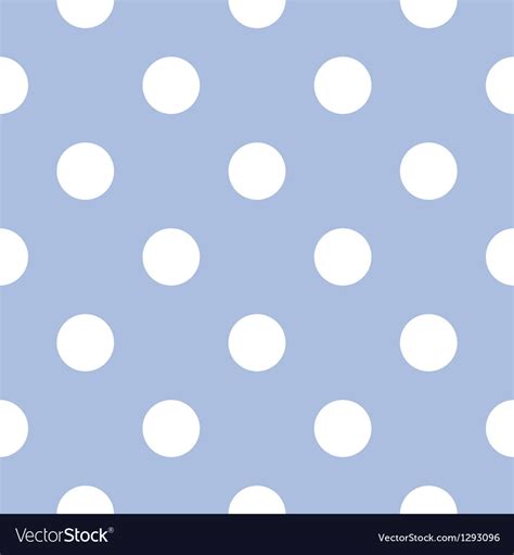 Seamless Pattern White Polka Dots Blue Background Vector Image
