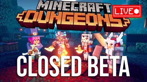 Minecraft Dungeons Closed Beta Live Stream Youtube