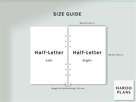 Monthly Overview Half Letter Size Printable Planner Inserts Etsy