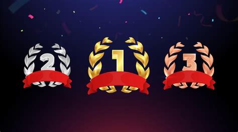 Premium Vector Contest Awards Emblems Set