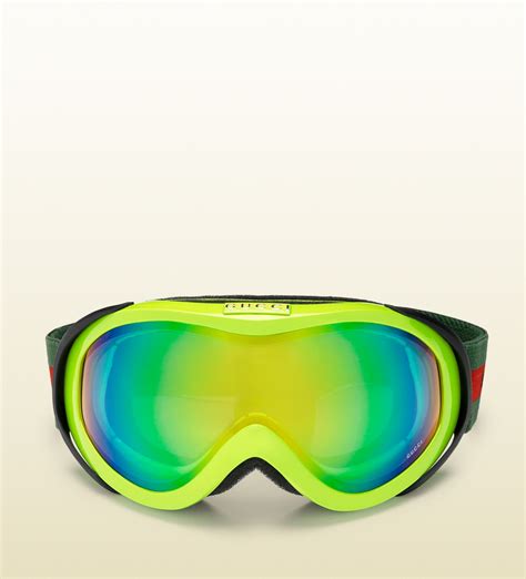 Gucci Neon Yellow Ski Goggles In Yellow For Men Lyst