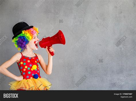 Funny Kid Clown Image And Photo Free Trial Bigstock