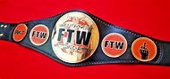 TAZ FTW World Wrestling Championship Title Belt Gold Plated - Wrestling