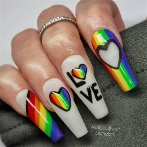 30 Best Pride Nail Ideas Thatll Brighten Your Outfits Rainbow Milky