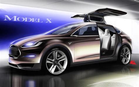 Tesla Model X Crossover Revealed Has Falcon Doors Autoevolution