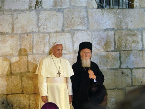 Filepope Franciscus And Patriarch Bartholomew I In The Church Of The
