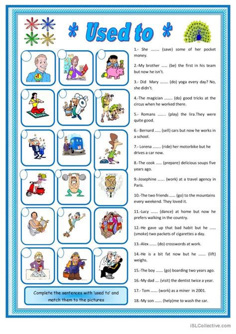Used To English Esl Worksheets Pdf And Doc