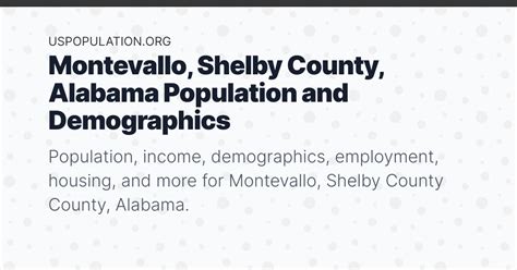 Montevallo Shelby County Alabama Population Income Demographics