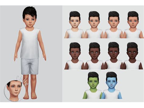 Sims 4 Wisteria Toddler Skin Overlay Sims 4 Children Sims 4 Sims Baby