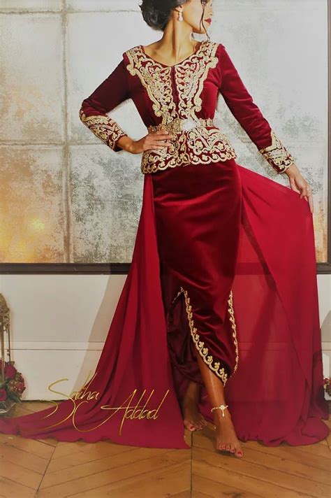 Karakou Toop Red Kaftan Jurk Bruiloft Jurken