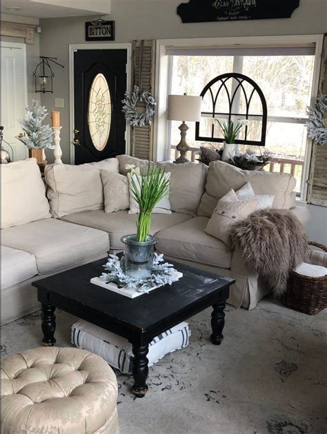 Neutral Winter Home Tour Country Living Room Design French Country