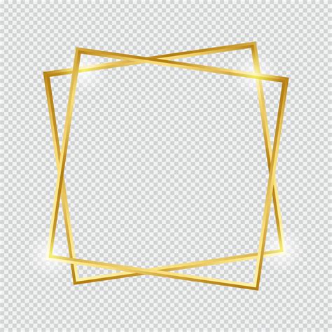 Gold Border Single Frame With Light Influence Gold Decoration In