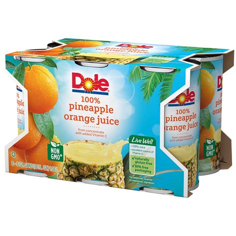 Dole Pineapple Orange Juice Nutrition Facts Blog Dandk