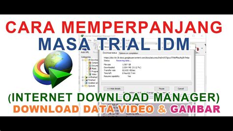 Internet download manager free trial version for 30 days features include: Cara Memperpanjang Masa Trial IDM - Internet Download ...